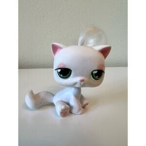 Littlest Pet Shop LPS Kitten Cat #148 Green Eyes Brushable Hair 2004
